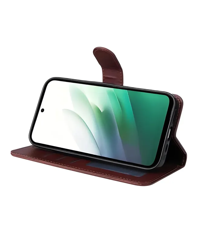 Housse Xiaomi Redmi 15 4G Portefeuille avec Verre Trempé