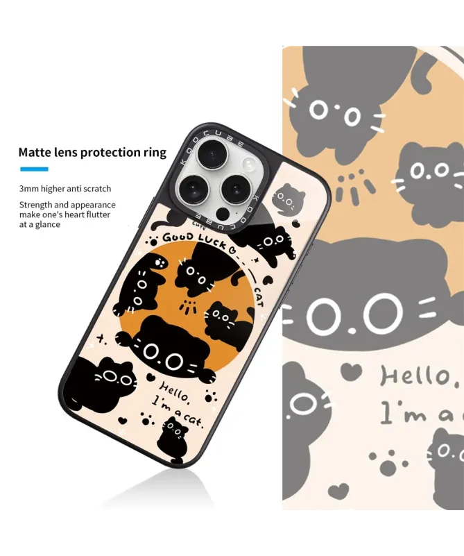 Coque iPhone 16 Pro Max Chats Noirs Good Luck