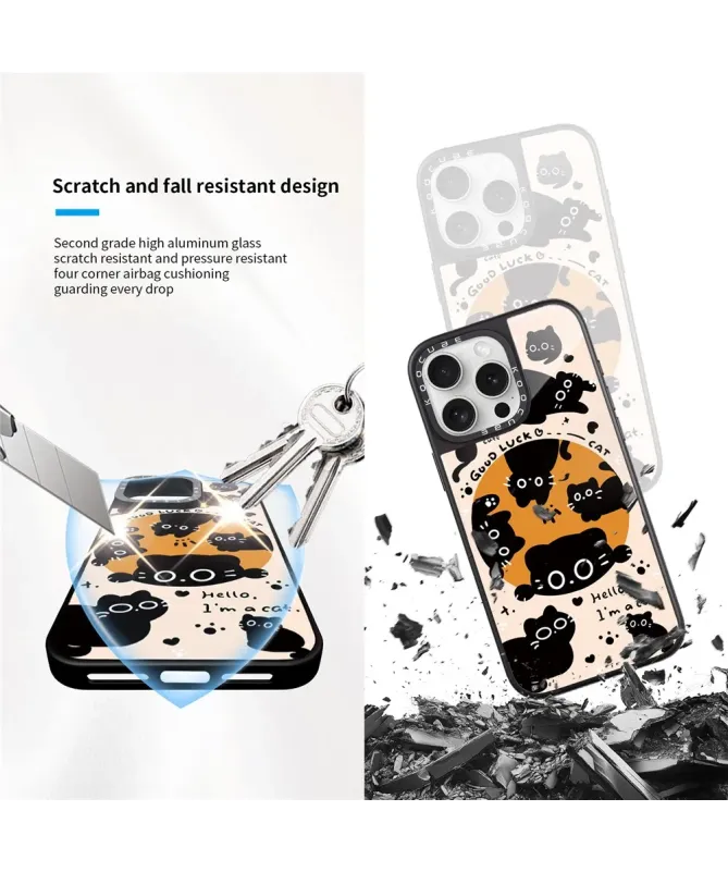 Coque iPhone 16 Pro Max Chats Noirs Good Luck