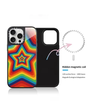 Coque iPhone 16 Pro Max Étoile Arc-en-ciel