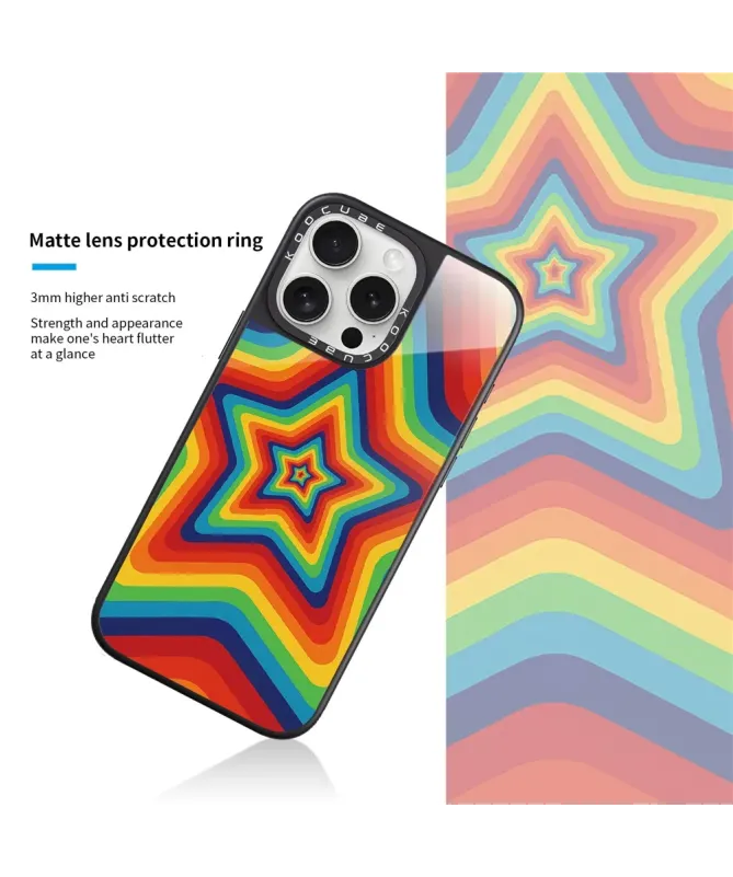 Coque iPhone 16 Pro Max Étoile Arc-en-ciel