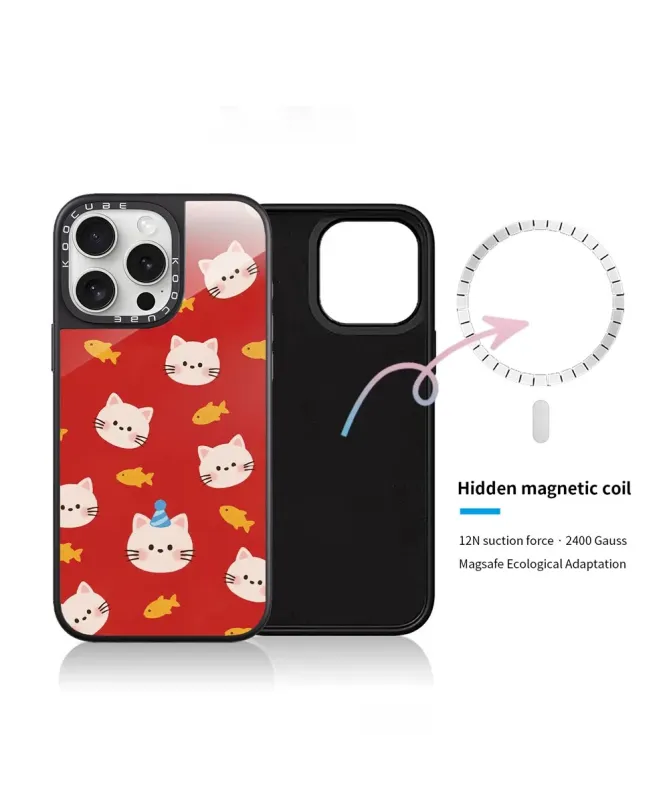 Coque iPhone 16 Pro Max Chats et Poissons