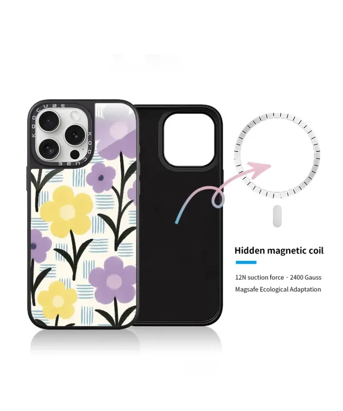 Coque iPhone 16 Pro Max Fleurs Naïves