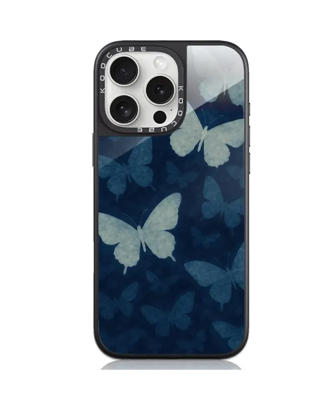 Coque iPhone 16 Pro Max Papillons Bleus Nuit