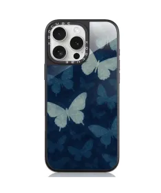 Coque iPhone 16 Pro Max Papillons Bleus Nuit