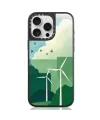 Coque iPhone 16 Pro Max Éoliennes Vertes