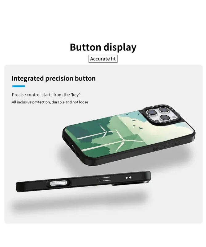Coque iPhone 16 Pro Max Éoliennes Vertes