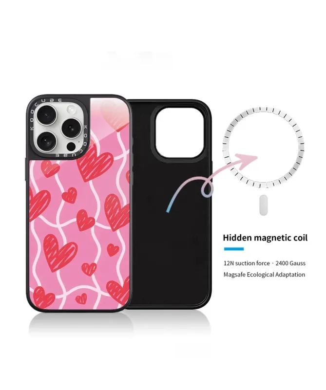 Coque iPhone 16 Pro Max Cœurs Dessinés