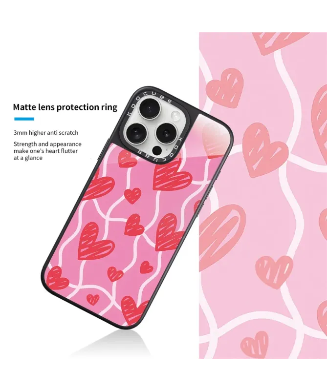 Coque iPhone 16 Pro Max Cœurs Dessinés