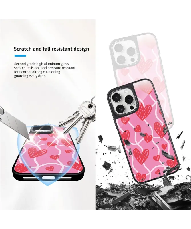 Coque iPhone 16 Pro Max Cœurs Dessinés