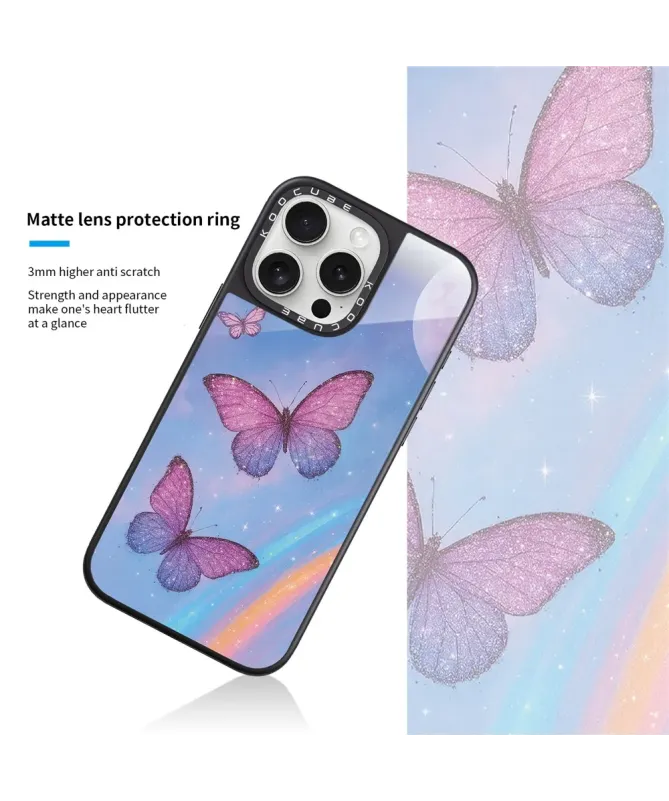 Coque iPhone 16 Pro Max Papillons Pailletés