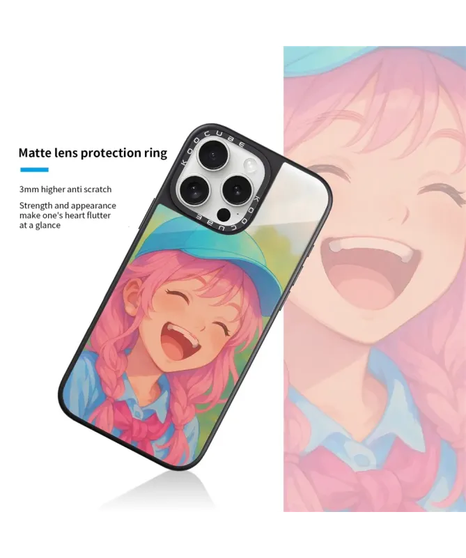 Coque iPhone 16 Pro Max Fille Manga Sourire