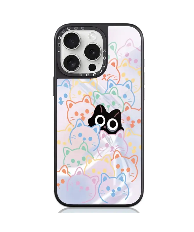 Coque iPhone 16 Pro Max Chats Kawaii Pastel