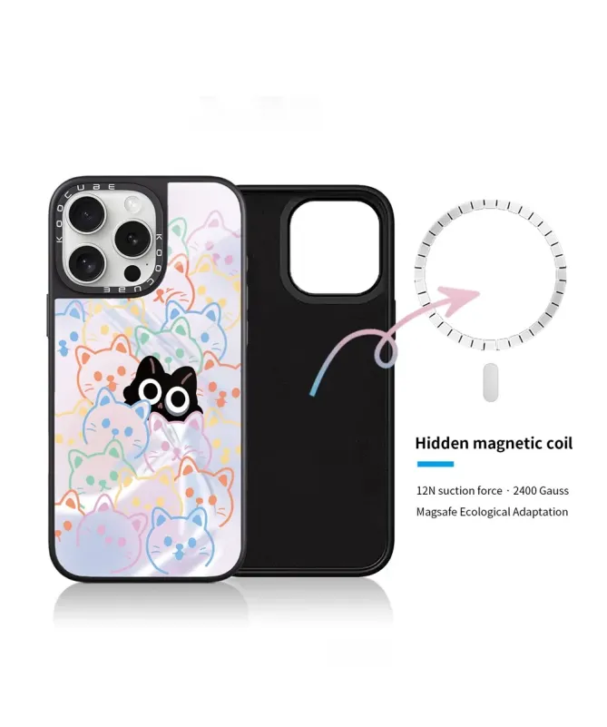 Coque iPhone 16 Pro Max Chats Kawaii Pastel
