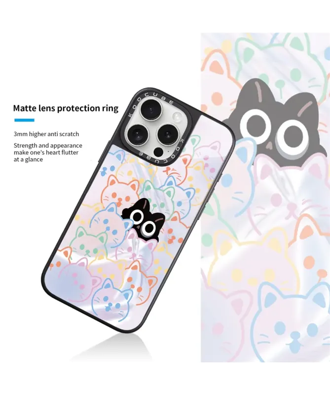 Coque iPhone 16 Pro Max Chats Kawaii Pastel