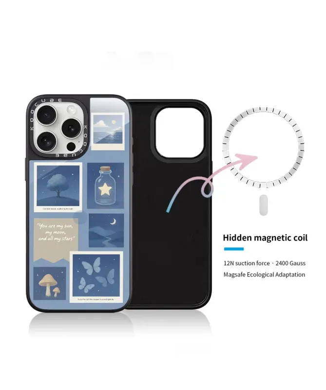 Coque iPhone 16 Pro Max Collage Nuit Étoilée