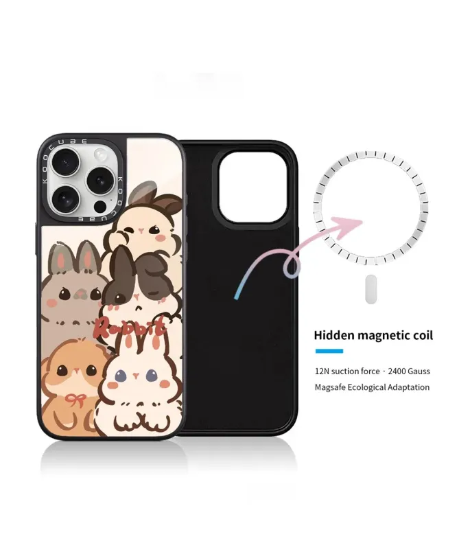 Coque iPhone 16 Pro Max Famille Lapin