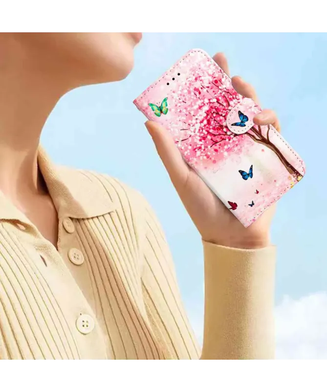 Housse Xiaomi Redmi 15 4G Arbre en Fleurs et Papillons