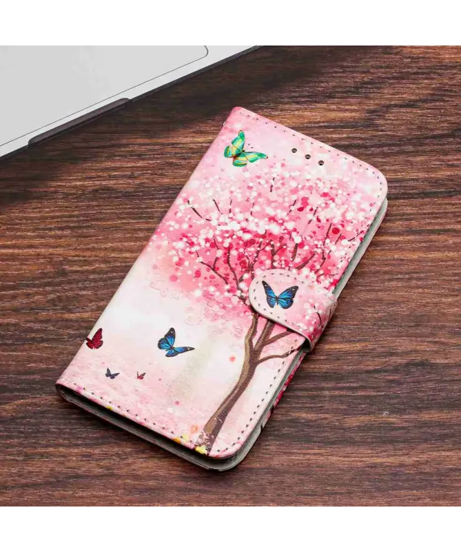 Housse Xiaomi Redmi 15 4G Arbre en Fleurs et Papillons