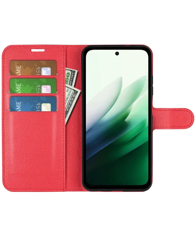 Housse Xiaomi Redmi 15 4G portefeuille style cuir