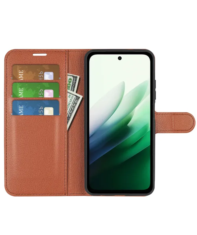 Housse Xiaomi Redmi 15 4G portefeuille style cuir