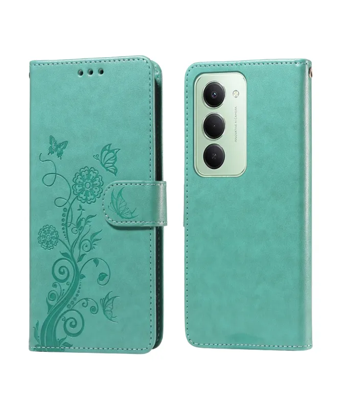 Housse Portefeuille Xiaomi Redmi 15 4G Fleurs et Papillons