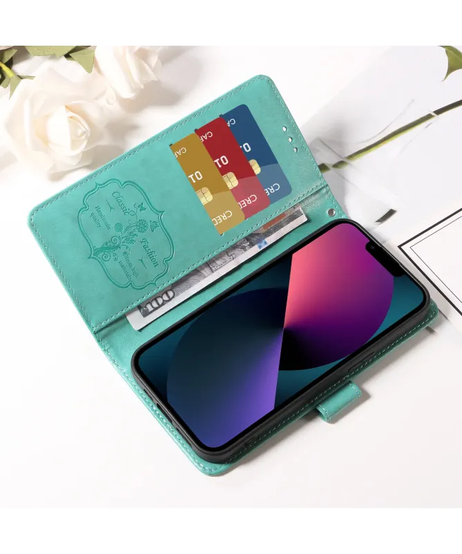 Housse Portefeuille Xiaomi Redmi 15 4G Fleurs et Papillons