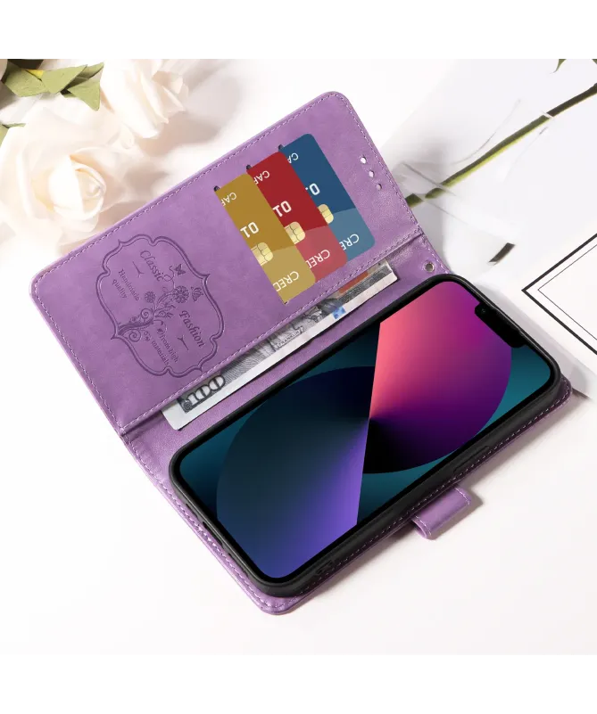 Housse Portefeuille Xiaomi Redmi 15 4G Fleurs et Papillons