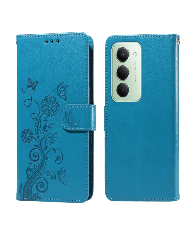 Housse Portefeuille Xiaomi Redmi 15 4G Fleurs et Papillons