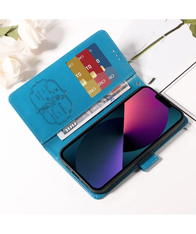 Housse Portefeuille Xiaomi Redmi 15 4G Fleurs et Papillons
