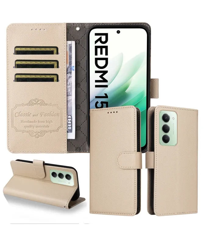 Housse Portefeuille Xiaomi Redmi 15 4G Anti-RFID