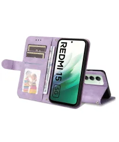 Housse Portefeuille Xiaomi Redmi 15 4G Style Rétro