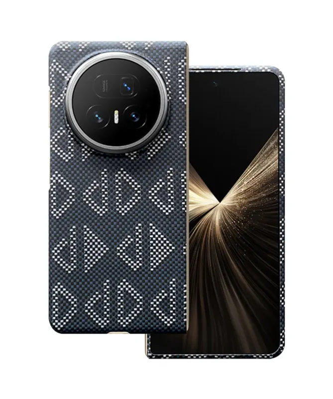 Coque Honor Magic V5 5G Géométrique Fibre d'Aramide MagSafe avec Cadre