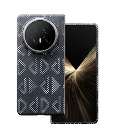 Coque Honor Magic V5 5G Géométrique Fibre d'Aramide MagSafe avec Cadre