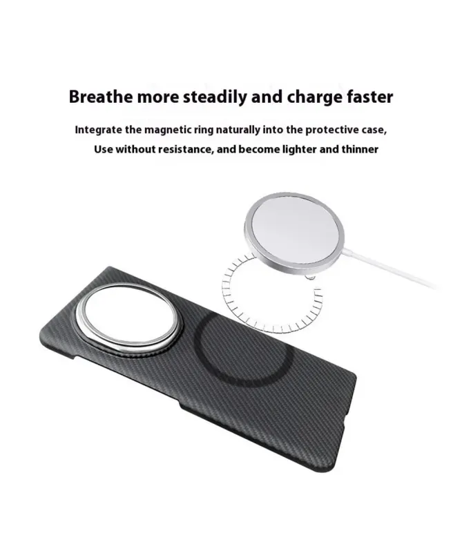 Coque Honor Magic V5 5G Géométrique Fibre d'Aramide MagSafe avec Cadre