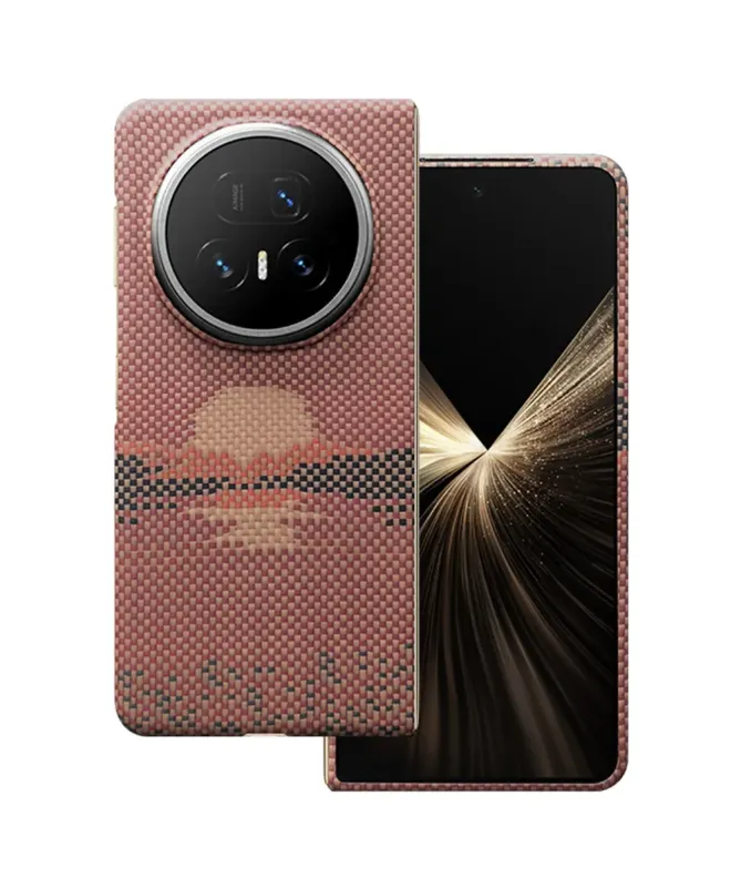 Coque Honor Magic V5 Coucher de Soleil Fibre d'Aramide MagSafe avec Ca