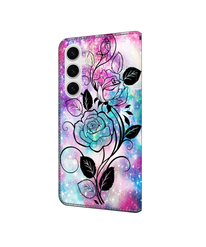 Housse Samsung Galaxy S25 FE Roses Galactiques