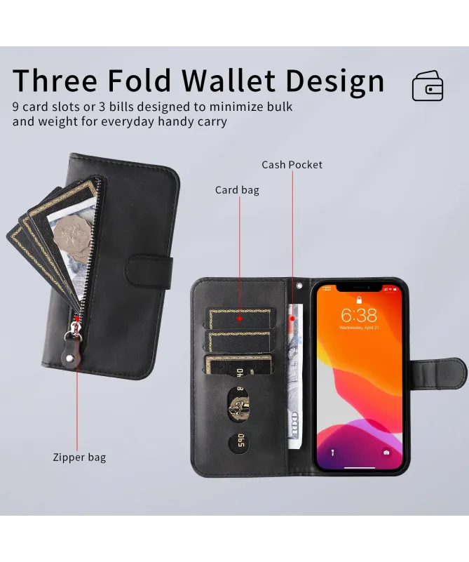 Housse Xiaomi Redmi 15 4G Zipper Pocket Fonction Support