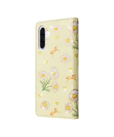 Housse Samsung Galaxy S25 FE à Motif Marguerites et Nœuds
