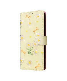 Housse Samsung Galaxy S25 FE à Motif Marguerites et Nœuds