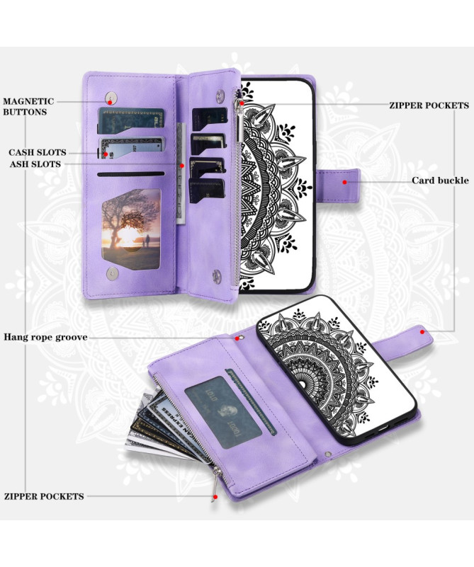 Housse Samsung Galaxy S25 FE Mandala Porte-Cartes