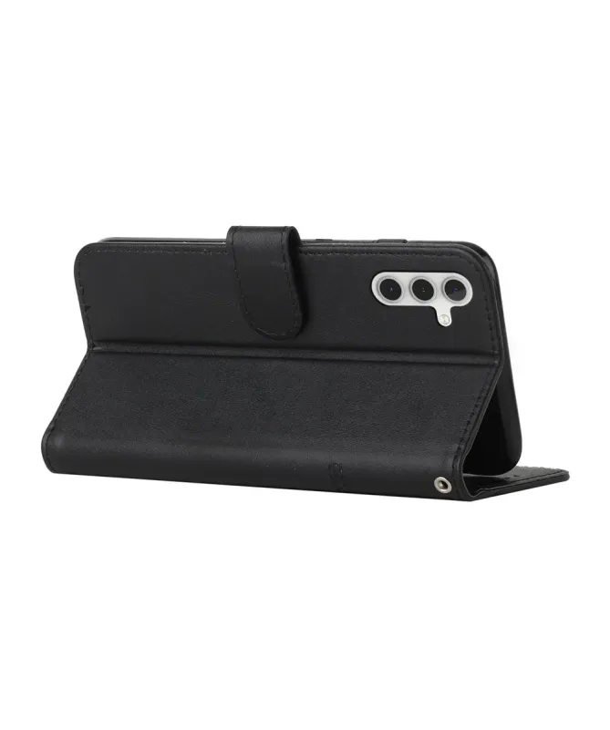 Housse Samsung Galaxy S25 FE Effet Cuir Lignes Gravées