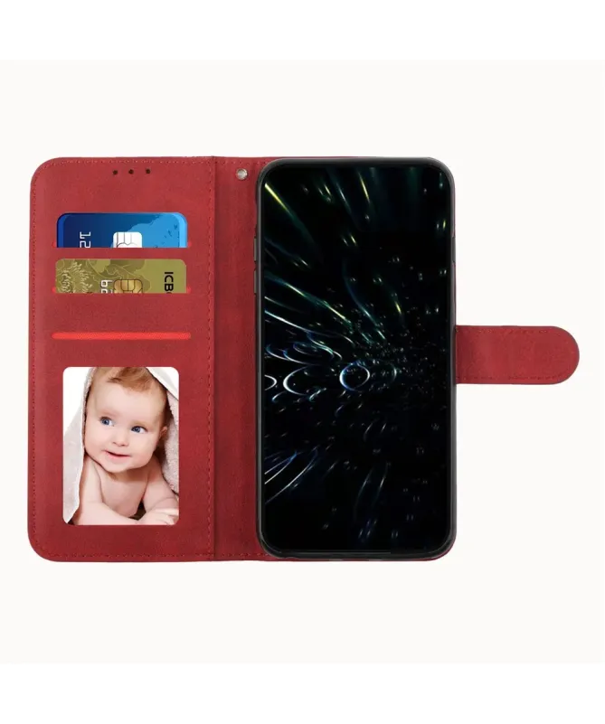 Housse Samsung Galaxy S25 FE Effet Cuir Lignes Gravées