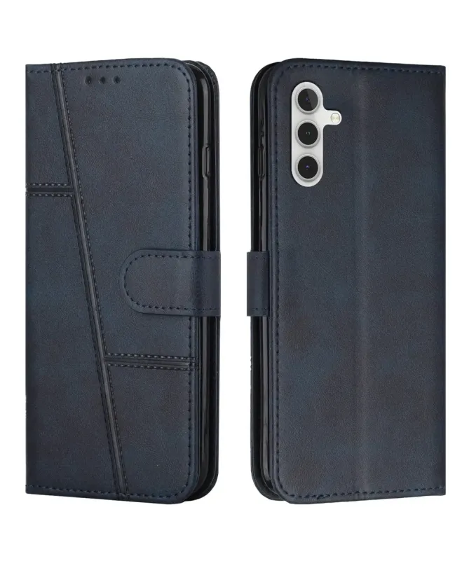 Housse Samsung Galaxy S25 FE Effet Cuir Lignes Gravées