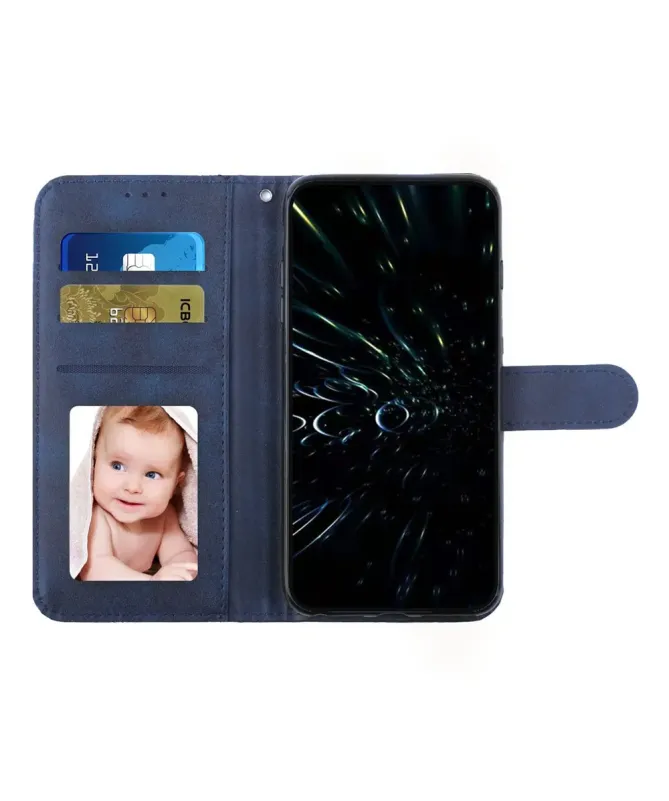 Housse Samsung Galaxy S25 FE Effet Cuir Lignes Gravées