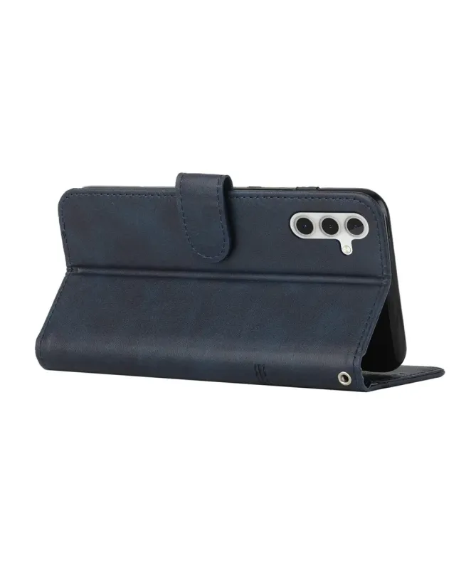 Housse Samsung Galaxy S25 FE Effet Cuir Lignes Gravées