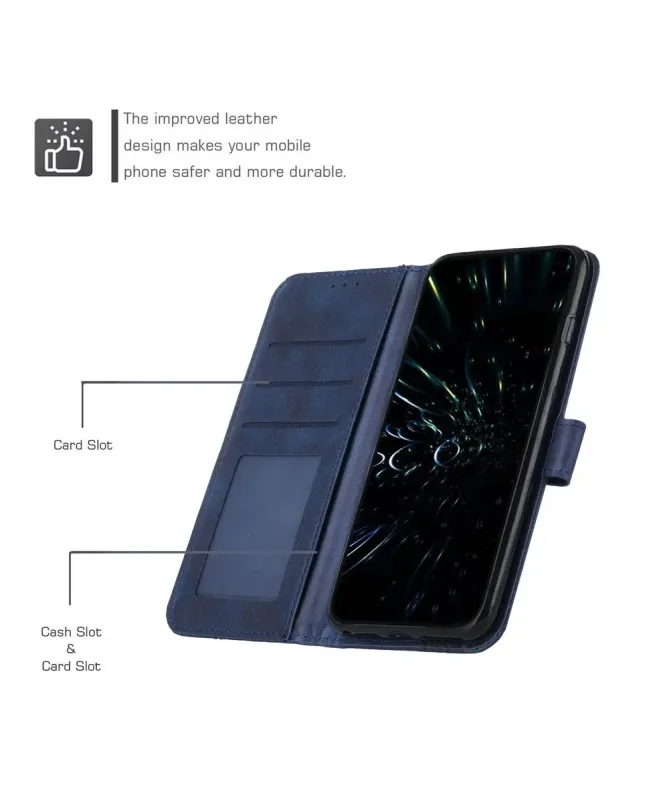 Housse Samsung Galaxy S25 FE Effet Cuir Lignes Gravées