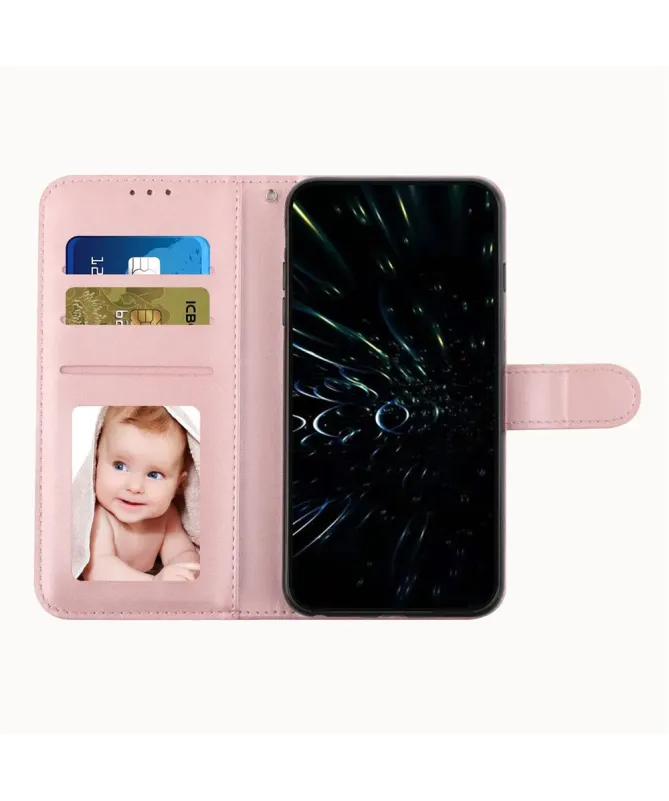 Housse Samsung Galaxy S25 FE Effet Cuir Lignes Gravées