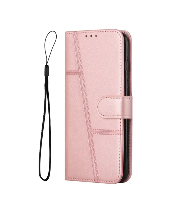 Housse Samsung Galaxy S25 FE Effet Cuir Lignes Gravées