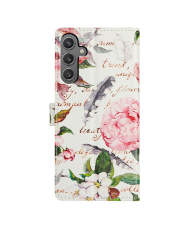 Housse Samsung Galaxy S25 FE Fleurs et Écrits
